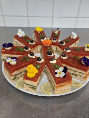 Moelleux de saumon et asperges