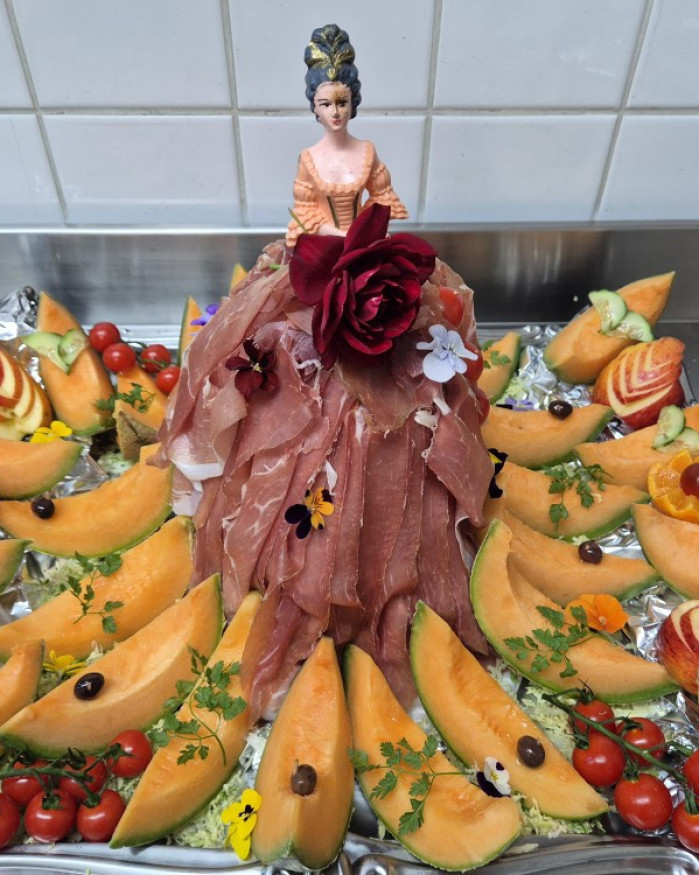 Marquise de jambon de Montagne et panier de melons Philibons BUFFET