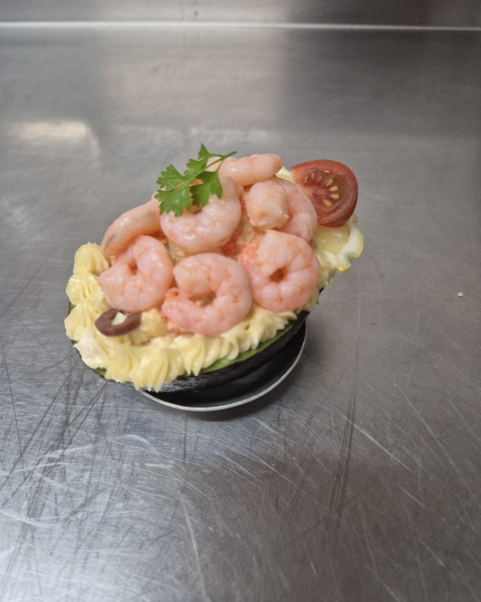 Avocat macédoine aux crevettes