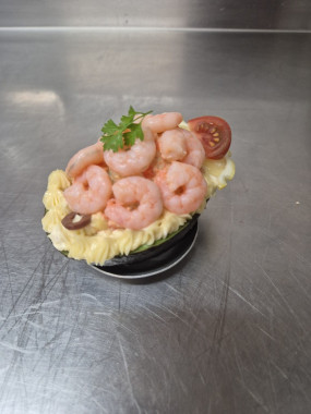 Avocat macédoine aux crevettes