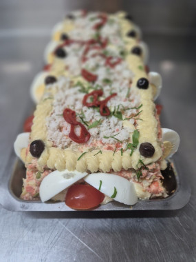 Macedoine saumon - crabe