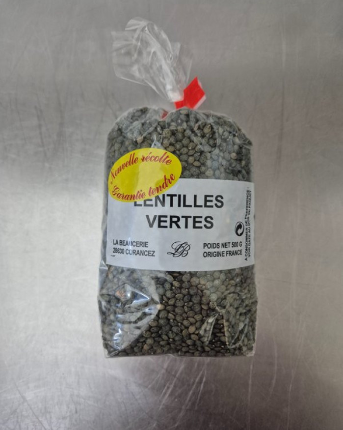 Lentilles vertes du Puy, flageolets