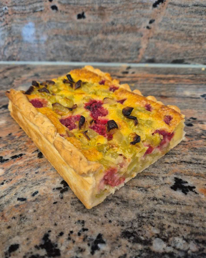 Tarte rhubarbe avec ou sans fruits frais
