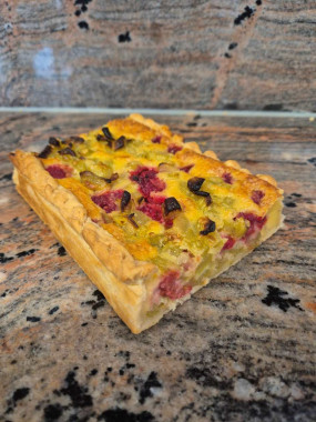 Tarte rhubarbe avec ou sans fruits frais